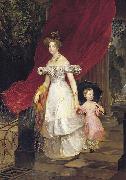 Karl Briullov Portrait of Grand Duchess Elena Pavlovna and her daughter Maria Sweden oil painting artist
